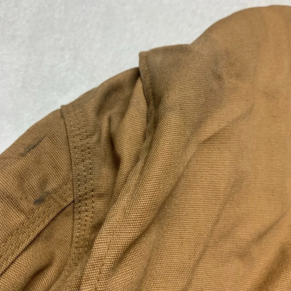 Carhartt FR Mens XL Flame Resistant Duck Chore Coat Quilt Lined Pockets Distress
